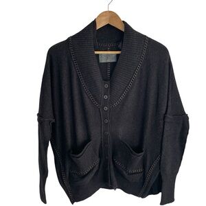 All Saints Spitalfields From Wasteland Wool Blend Cardigan Chain Trim Size 8